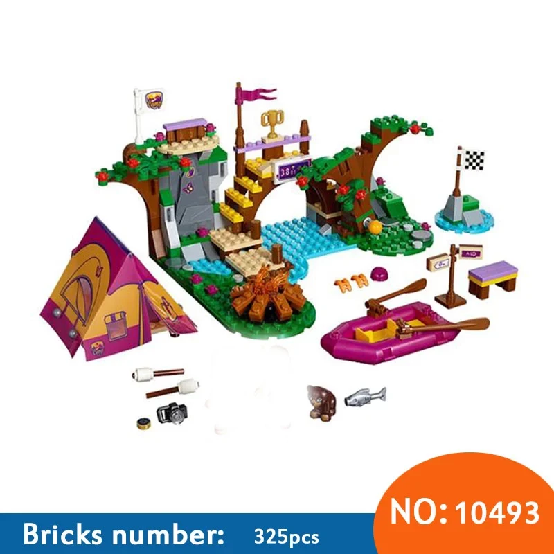 

AIBOULLY 2017 New 10493 Friends Adventure Camp Rafting minis Building Blocks Set Model Compatible Friends Brick Girl Toys