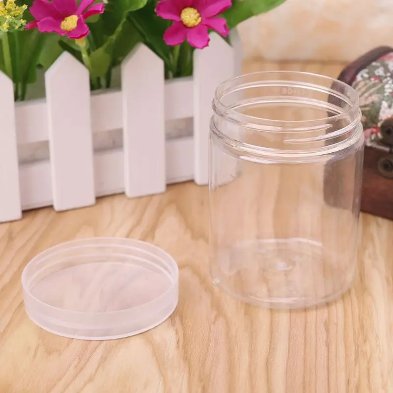 

150ml Round Clear PET Container Jar Pot Bottle For DIY Playdough Slime Clay Makeup Cosmetic Cream Nail Box Square With Lid