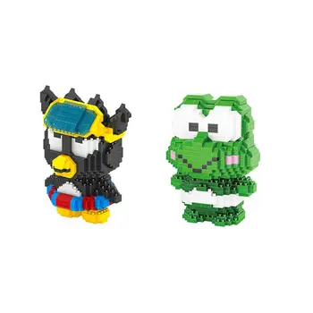

hot lepining creators japan cartoon image hello mini micro diamond building block cat Kitty Melody rabbit Keroppi Rana toys gift