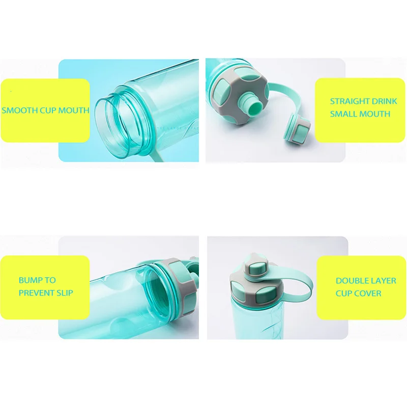 Water bottle sports water bottle plastic water bottle 2000ml Large capacity water bottles portable outdoor plastic sports bottle with tea infuser fitness leak-proof shaker bottles