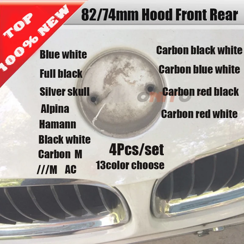 INSIGNIA EMBLEMA LOGO AZUL PARA BMW DE 82 MM 74 MM 3D MALETERO CAPO