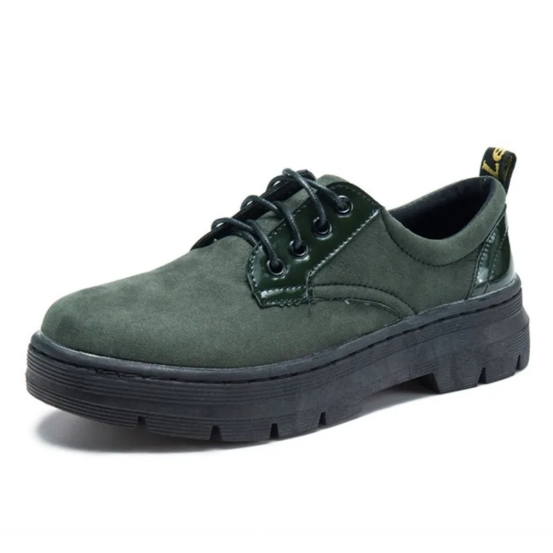 COOTELILI Casual Suede Oxford Shoes For Women Winter Autumn Platform Flat Shoes Women Lace-Up Ladies Flat Shoes 35-39     (7)
