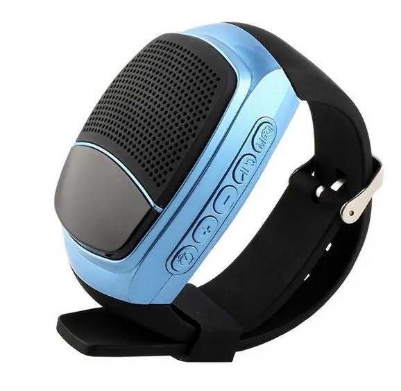 Bluetooth динамик спортивные Смарт часы B90 Hands-free Вызов TF карта Воспроизведение fm-радио Автоспуск беспроводной динамик s Отображение времени - Цвет: Синий