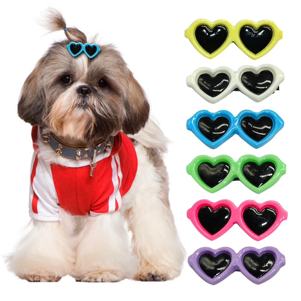 Buy 35pcs/lot Cute Sunglass Shape Dog Puppy Hair Clips