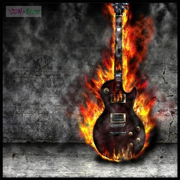 

5D Full Square/round Diamond Painting diy Diamond Mosaic Cross Stitch Home Decor Rhinestones pictures Flame Guitar WG530
