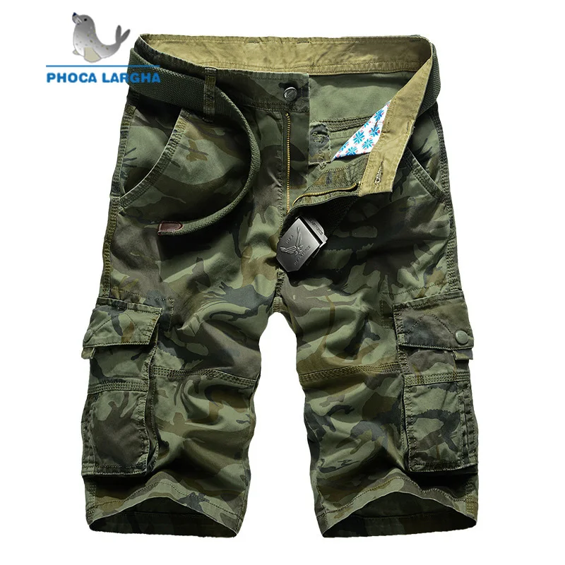 

Camouflage Camo Cargo Shorts Men 2019 New Mens Casual Shorts Male Pocket Loose Shorts Man Military Short Pants Plus Size 29-44