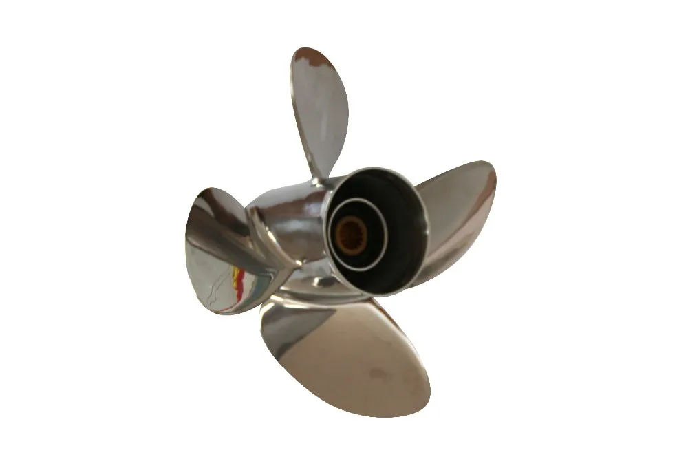 

13 x 19 outboard 4 Blade Propellers STAINLESS STEEL Propeller fit to mercury or yamaha 60-115 hp engine cheap boat motors