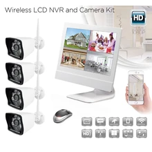 1 комплект беспроводная ЖК-камера NVR комплект с 10,1 дюймовым монитором для 4ch сетевой видеорегистратор совместим с дверным звонком Max 1080 P беспроводная камера