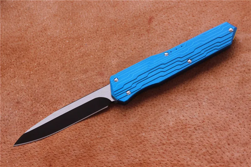 Версия VESPA лезвие ножа с фиксированным лезвием: M390 Ручка: 7075 алюминий+ TC4, карманные ножи для выживания на природе, инструменты для повседневного использования - Цвет: Blue B
