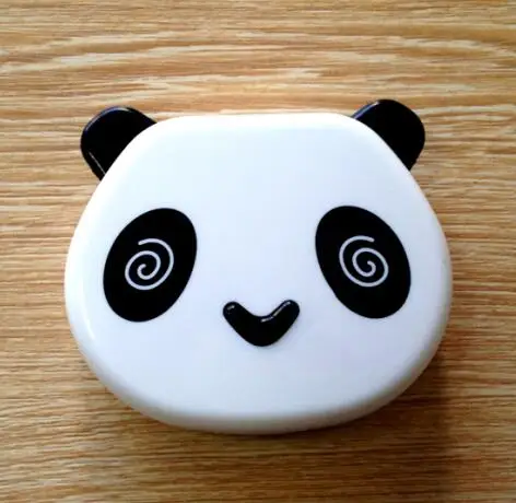 Lymouko милый белый цвет панда дизайн корпус контактных линз с зеркалом портативный контейнер линзы коробка для женщин - Цвет: 02