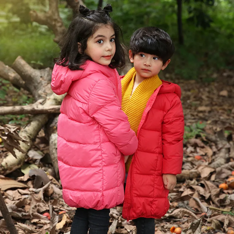 

2018 Down Jacket For Girl Boys Winter Warm Hooded Coat Long Sleeve Baby Girl Toddler Boys Jacket Kids Parka Outerwear YCOC1805