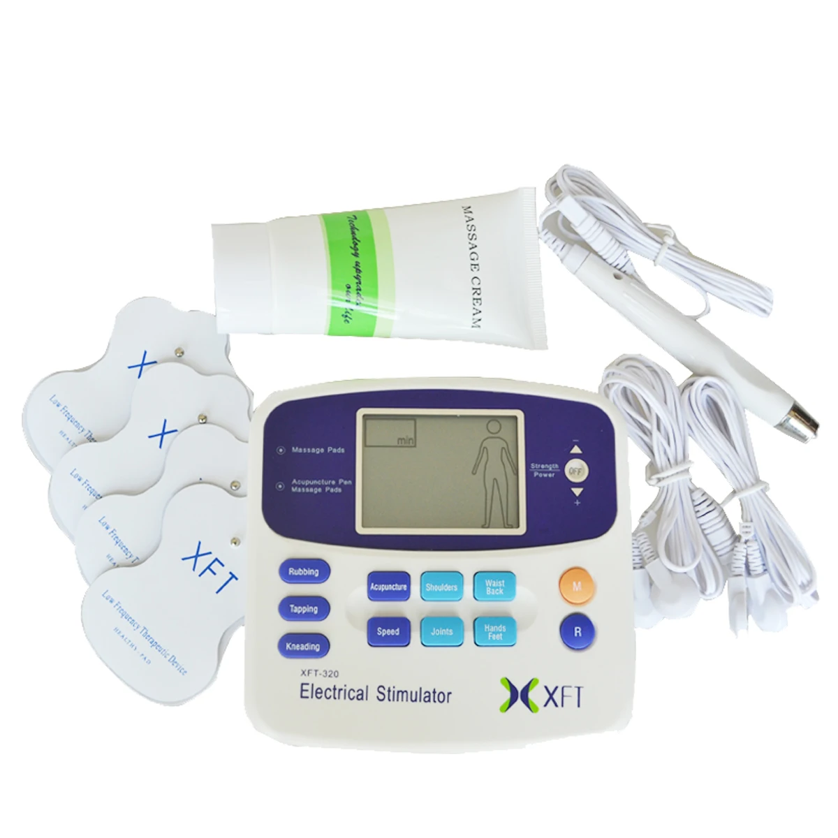 Digital da Unidade com um Bloco de Eletrodo para Saudável Novo Estimulador Elétrico Massageador Relaxamento Corporal Xft-320 Dual Dezenas Terapia Máquina 7 High Quality
