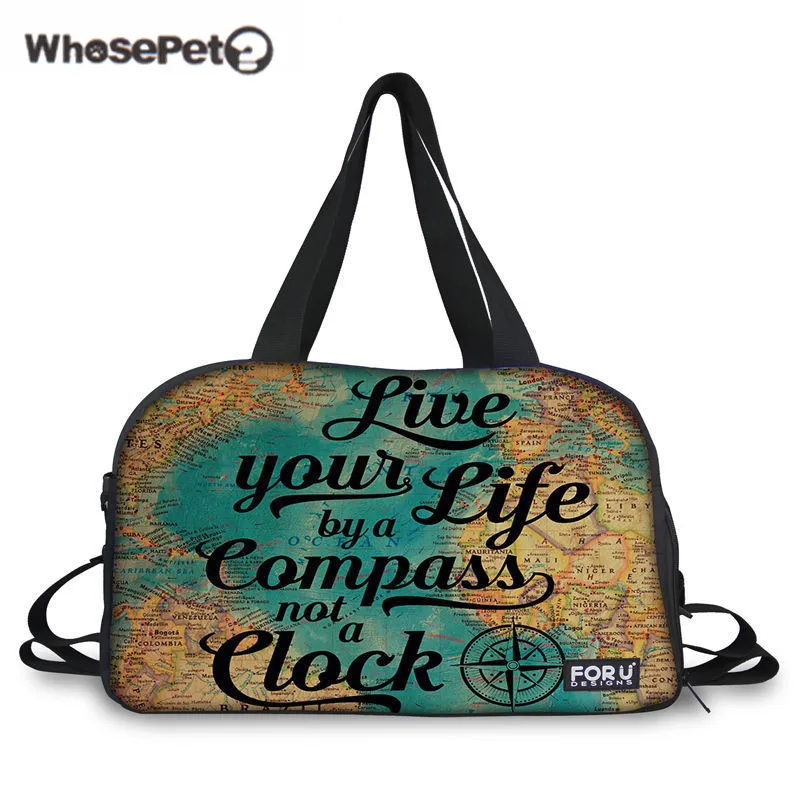 

Wholesale Map Luggage Vintage Printing Travel Bag Duffle Canvas Bag Large Travel Totes Women Top-handle Bags Lady Bag WHOSEPET