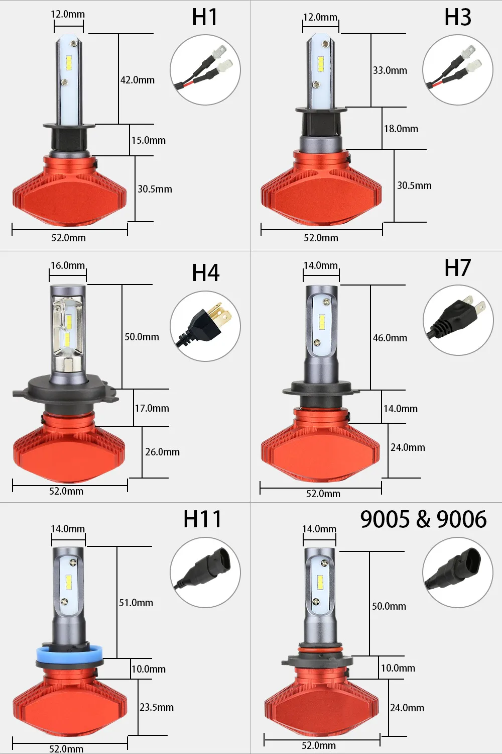 Zdatt H11 Led H7 H4 безвентиляторный головной светильник s H1 H8 H9 авто светильник 8000LM 80W 12V 6000K 9005 HB3 9006 HB4 светодиодные лампы для автомобильных фар