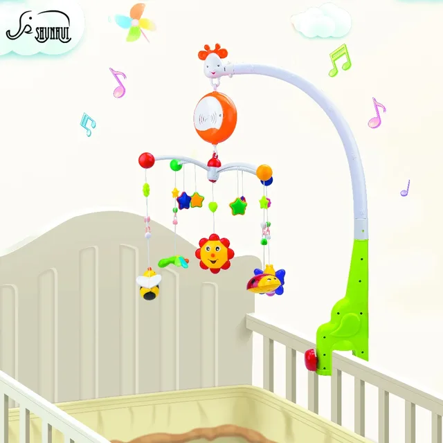 Buy Baby Musical Crib Mobile Bed Rattle Toys Infant