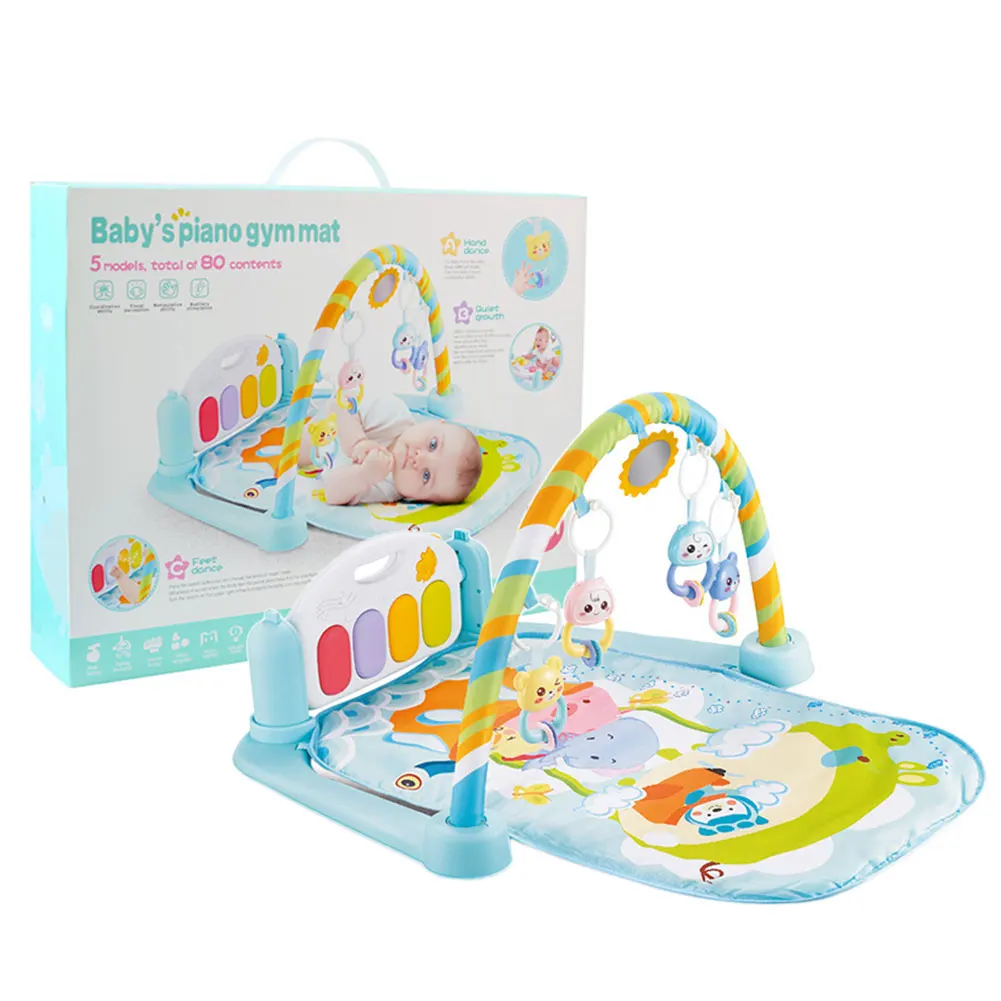 Esteira do Jogo do Bebê Quadro de Fitness Pedal do Piano Brinquedo para Recém-nascidos Musculação Música Tapete Cobertor Ginásio Atividade Pontapé Jogar Lay Sentar Bebês 15 Cobertor Ginásio Atividade Pontapé Jogar Lay Sentar