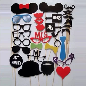 

31pcs/set DIY Party Decoration Funny Photo Booth Props Stick Frame Weeding Wedding Birthday Party Supplies Photobooth A
