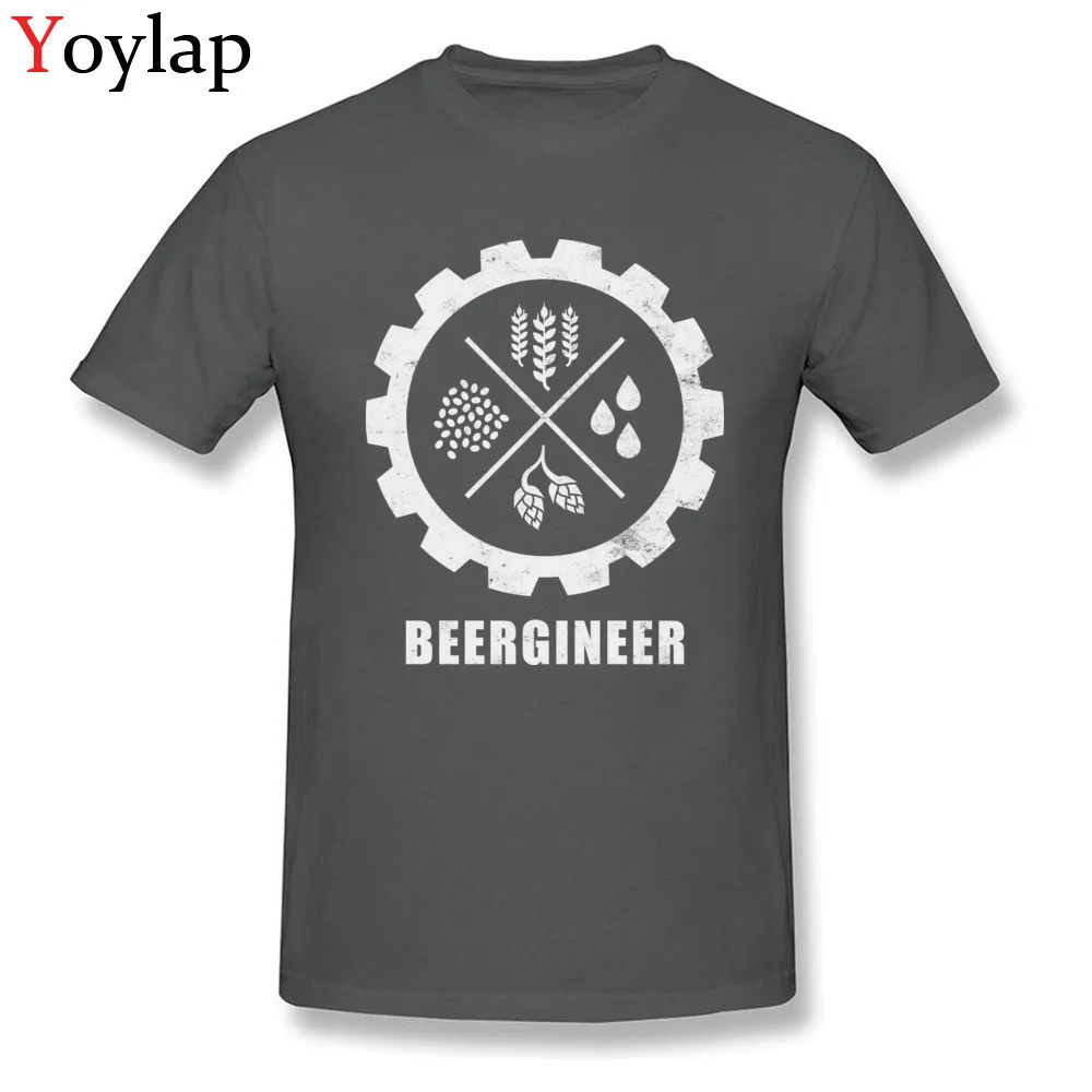 Funny Unique T-shirts Crewneck Cotton Fabric Beergineer Gear T-Shirt Student Tops Tees Short Sleeve Summer Autumn Unique Tee-Shirt carbon