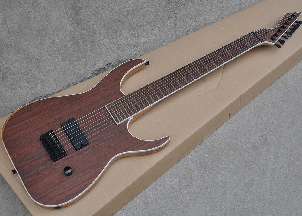 Factory Custom Elm Reddish brown 7 Strings 24 frets Electric Guitar