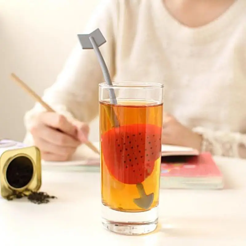 ABS термостойкая заварочная чайная ложка с фильтром для заварки чая в форме сладкого сердца