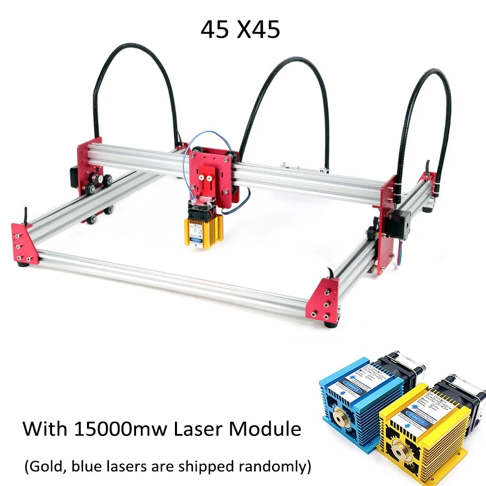 with 15000mw Laser A3 Pro 15 Вт лазерный гравировальный станок 45*45 см 500 МВт 2500 мвт 5500 МВт 15000 МВт деревянный маршрутизатор DIY GRBL лазерный гравировальный станок из нержавеющей стали - Цвет: with 15000mw Laser