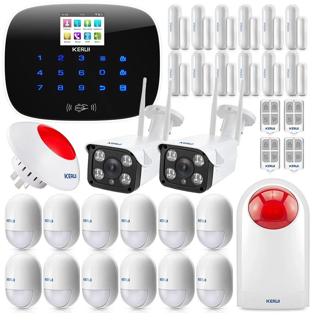 

KERUI W193 WiFi 3G GSM Alarm System Low Power Reminding PSTN RFID Security alarm