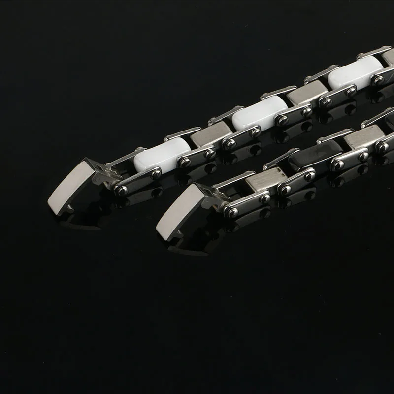 Элегантный классический черный белый керамический браслет для женщин, серебряные браслеты с кристаллами для мужчин и женщин, ювелирные изделия на годовщину, подарки, новинка