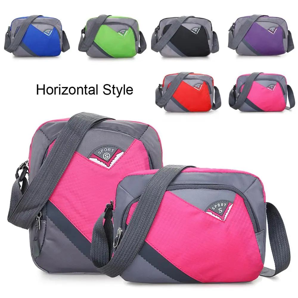 

Fashion ladies bag cross section shoulder color matching nylon Messenger bag large capacity mobile phone bag Dropship Y517