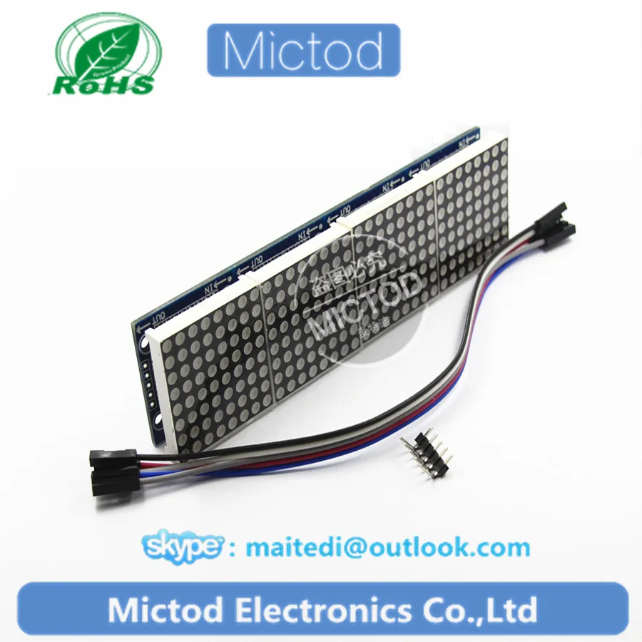 2pcs Dot Matrix Module 4 in one display Microcontroller Module max7219 Arduino