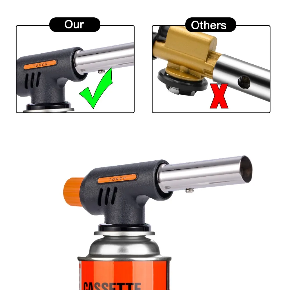 Спрей газовая горелка турбо Бутановая горелка Авто зажигание Кемпинг сварочная газовая горелка для барбекю наружная ветрозащитная сигарная зажигалка