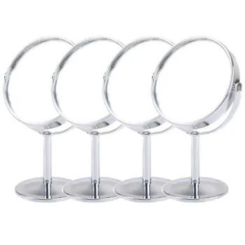 

1:2 Magnifying Women Ladies Home Office Use Make Up Mirrors Stainless Steel Holder Cosmetic Bathroom Double-Sided Desk Mirro