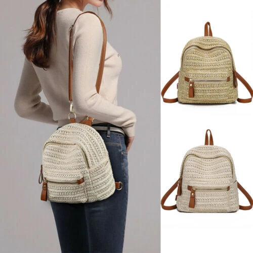 straw mini backpack
