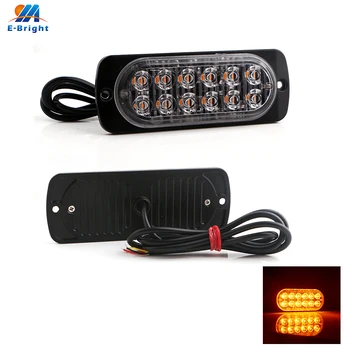

1set(2pcs) 12V 24V Warning Light 12SMD 16 Modes frash Lighting Modes Vehicle truck DRL Off Road warning Driving Lamp Warning