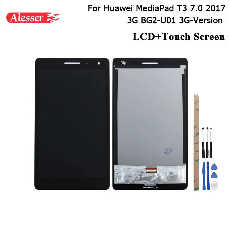 

Alesser For Huawei MediaPad T3 7.0 2017 3G BG2-U01 3G-Version LCD Display and Touch Screen Assembly Repair Parts With Tools