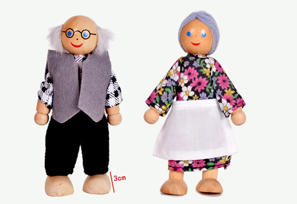 HIINST 7 шт. мини-кукла новое поступление деревянная мебель куклы дом семья миниатюрный 7 человек набор кукла игрушка для детей Подарки для детей