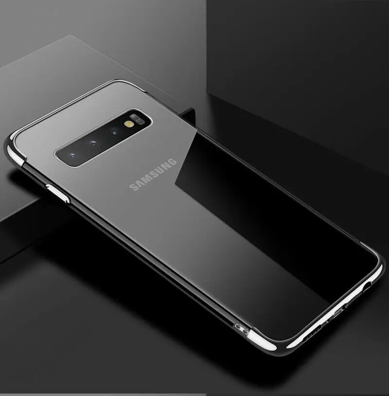 Чехол для Samsung Galaxy A80 A90 A50 A30 A20 A10 A70 A40 M10 M20 M30 A 50 Роскошный прозрачный ТПУ силиконовый чехол для телефона - Цвет: Серебристый