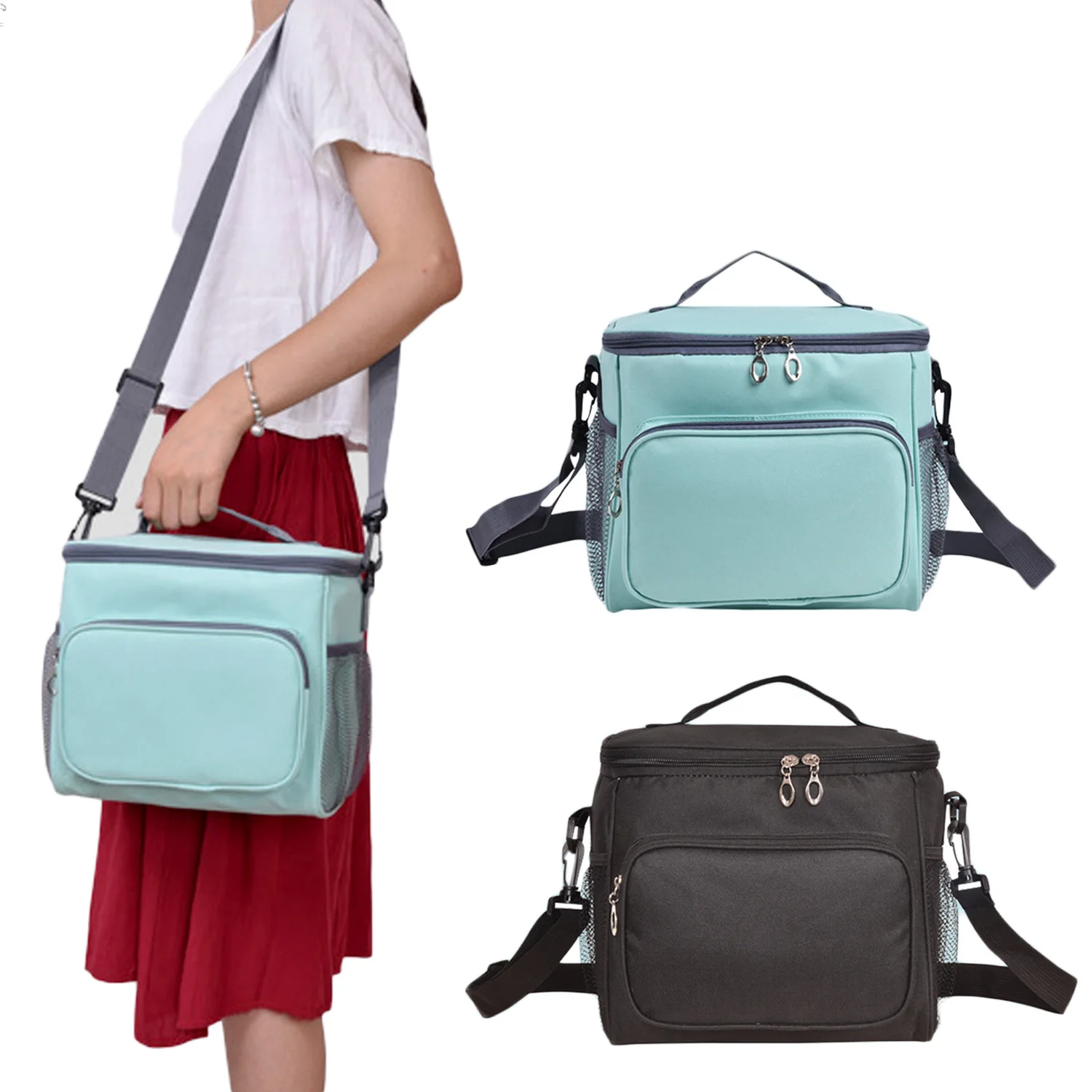 Behogar 1pc Stylish Lunch Bag Picnic Box with Adjustable Shoulder Strap