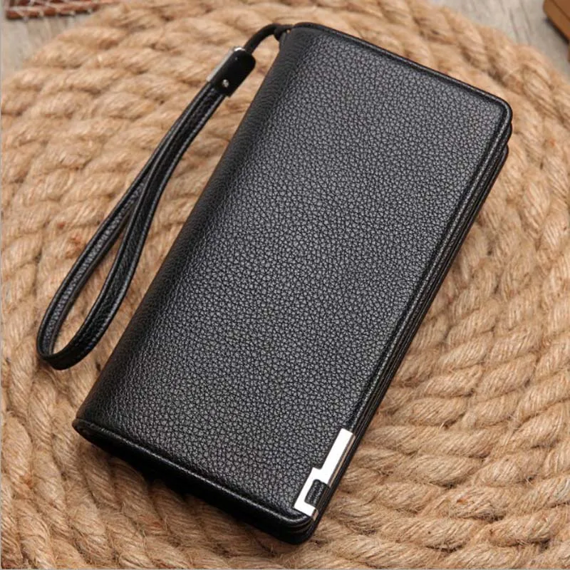 2018 new simulation leather long hand bag Litchi business version of the trend of fashion men's handbags folder 2018 new simulation leather long hand bag Litchi business version of the trend of fashion men's handbags folder