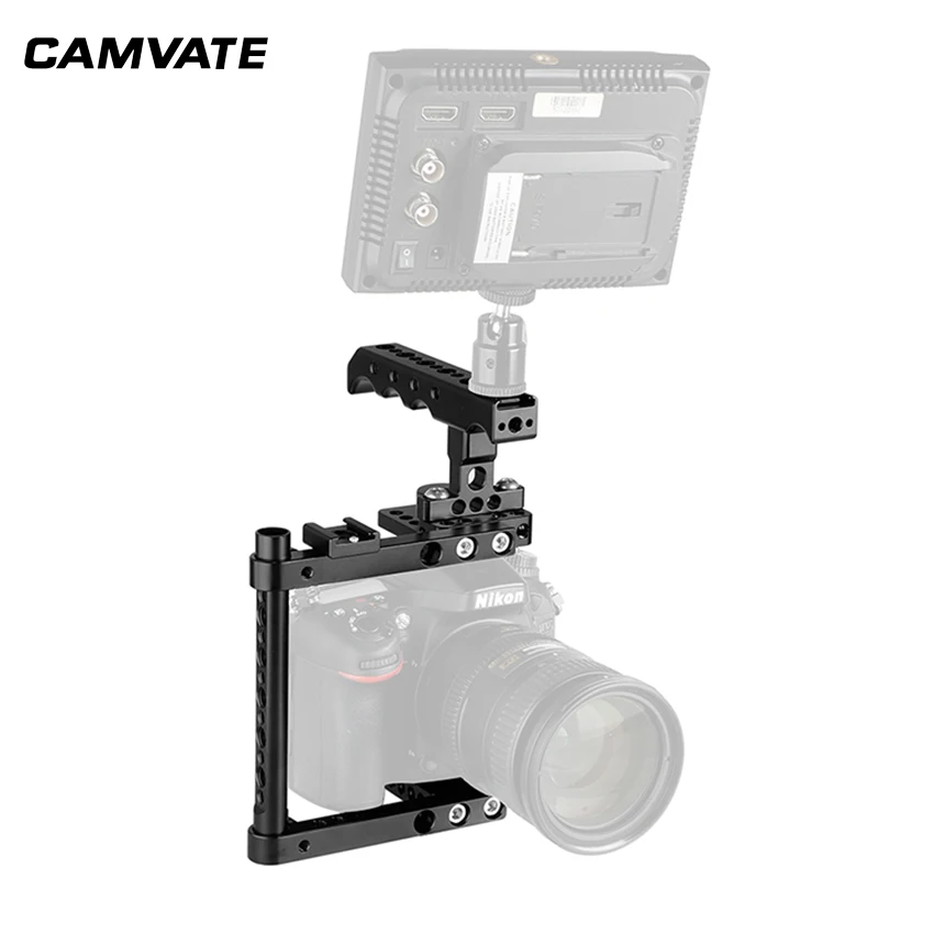 Комплект клетки для камеры CAMVATE с верхней ручкой и креплением обуви 600D 70D 80D (для