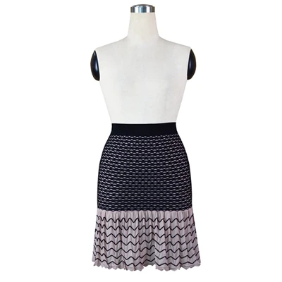 new Sexy Jacquard Pink Yellow Bandage Skirts Patchwork Mesh Hollow Out Clubwear Summer Women Party Wholesale - Цвет: Розовый