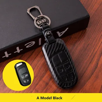

Carbon Fiber Leather Key Cases Fob Cover For Fiat Dodge Charger Dart Challenger Durango Jeep Grand Cherokee Chrysler 300 Smart