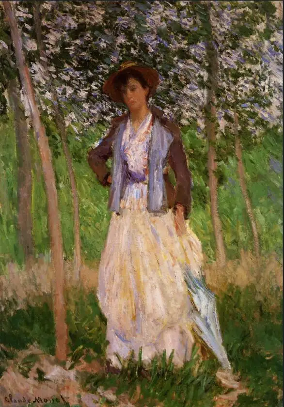 

High quality Oil painting Canvas Reproductions The Stroller (Suzanne Hoschede) (1887) By Claude Monet hand painted