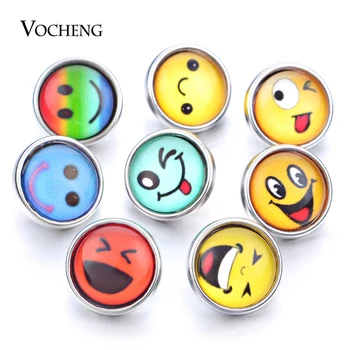 

Mix 10pcs/bag 12mm Smiling Face Vocheng Ginger Snap Interchangeable Jewelry Vn-525