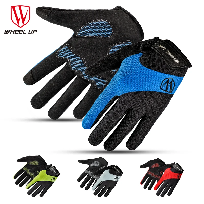 WHEEL UP full finger touch screen cycling font b gloves b font autumn road mtb mountain