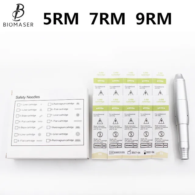 

Permanent Tattoo Needle 10pcs Cartridge Needles 5RM, 7RM, 9RM Makeup Tattoos For Eyebrow Lip Makeup Machine Set Needle