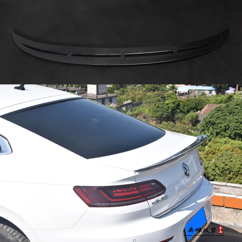  For Volkswagen VW Passat CC 2019 Auto Carbon Fiber O-carbon fiber rear roof spoiler lip