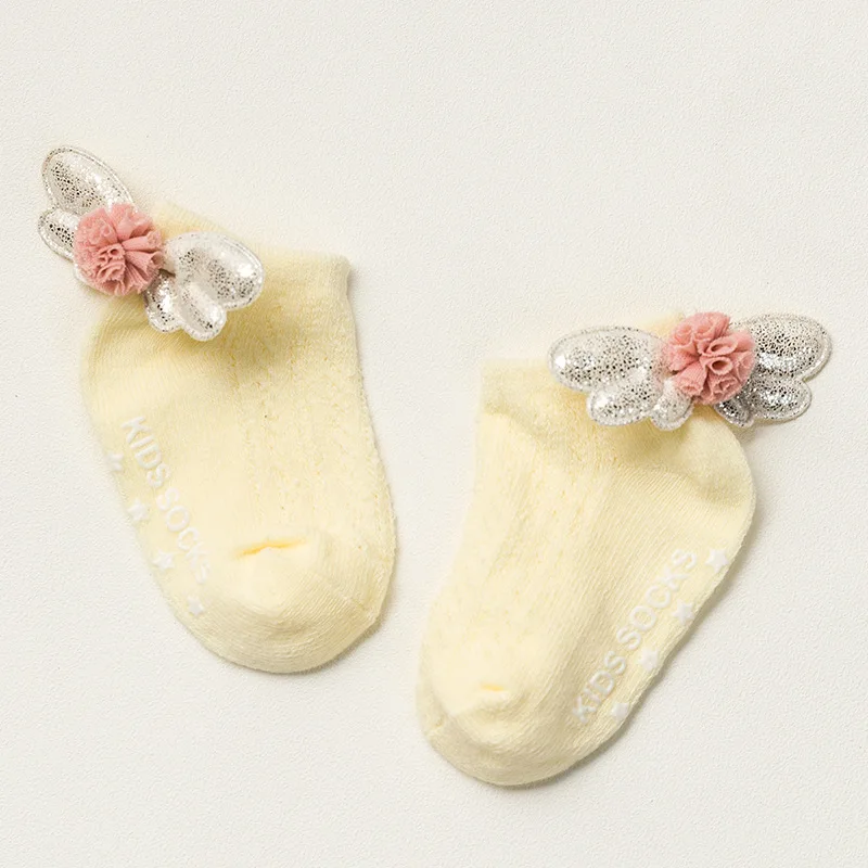 

Ins Baby Girl Socks With Wings Toddler Girls Princess Socks Infants Cotton Ankle Sock Breathable Newborn Socks