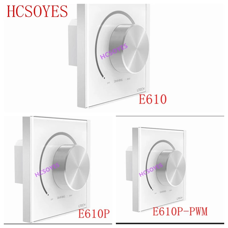 

LTECH E610P-PWM/E610P/E610 knob panel Dimmer 90-250Vac input;1-10V dimming signal output 10V PWM wireless dimmer Switch Powere