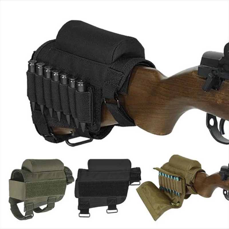 

Portable Adjustable Tactical Butt Stock Rifle Cheek Rest Pouch Bullet Holder Bag High Quality