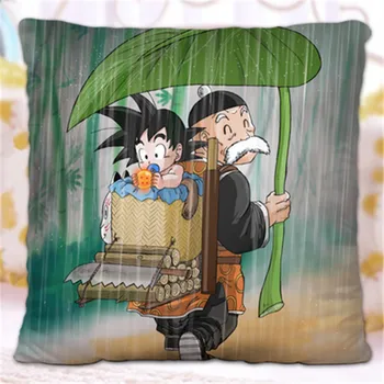 

45X45CM Dragon Ball Son Goku Bright Damask Square Pillow Sofa Cushion Action Figure Lumbar Pillow Kids Birthday Gift X952